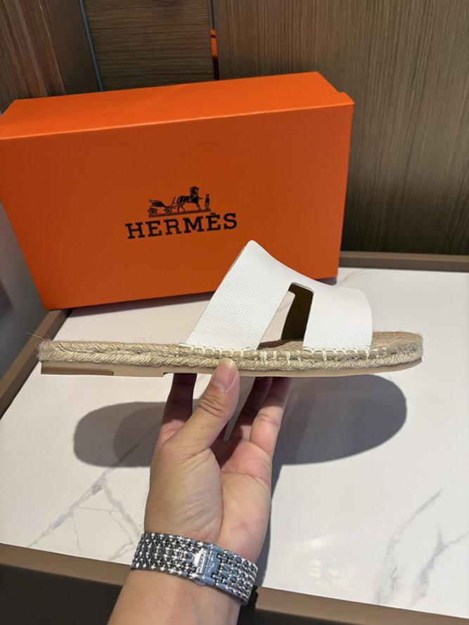 エルメス アンティグア サンダル エスパドリーユ ホワイト shoes012