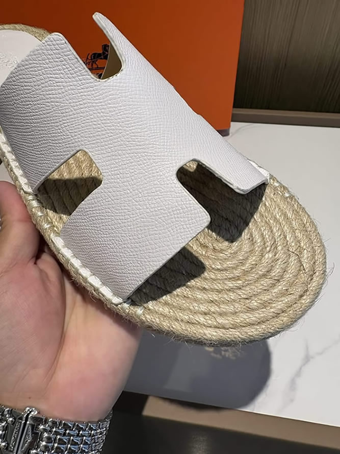 エルメス アンティグア サンダル エスパドリーユ ホワイト shoes012