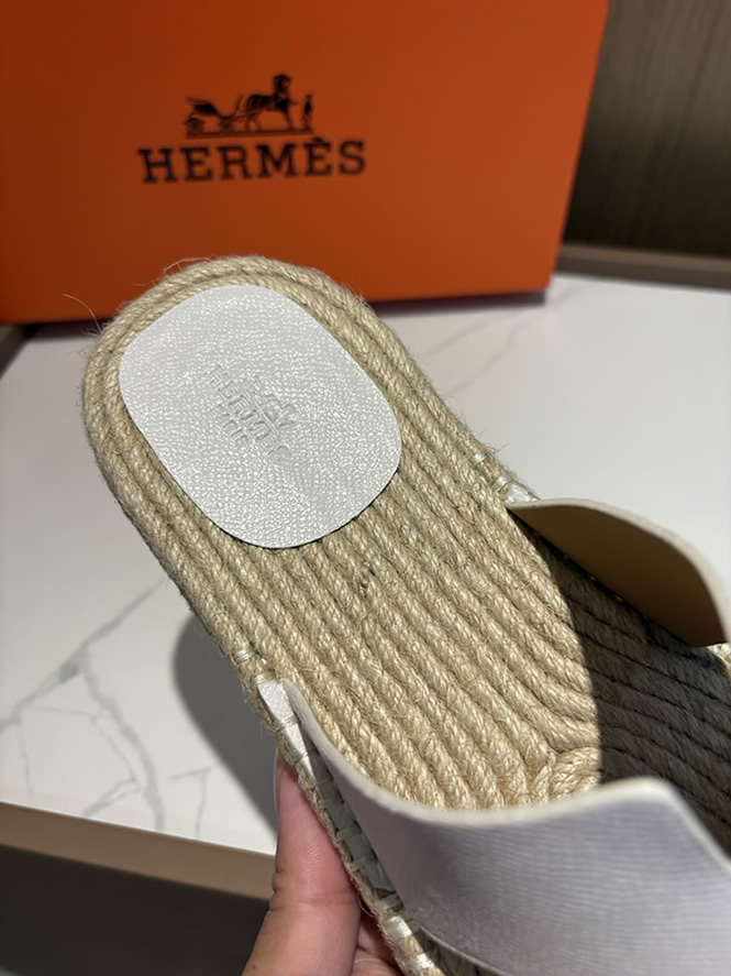 エルメス アンティグア サンダル エスパドリーユ ホワイト shoes012