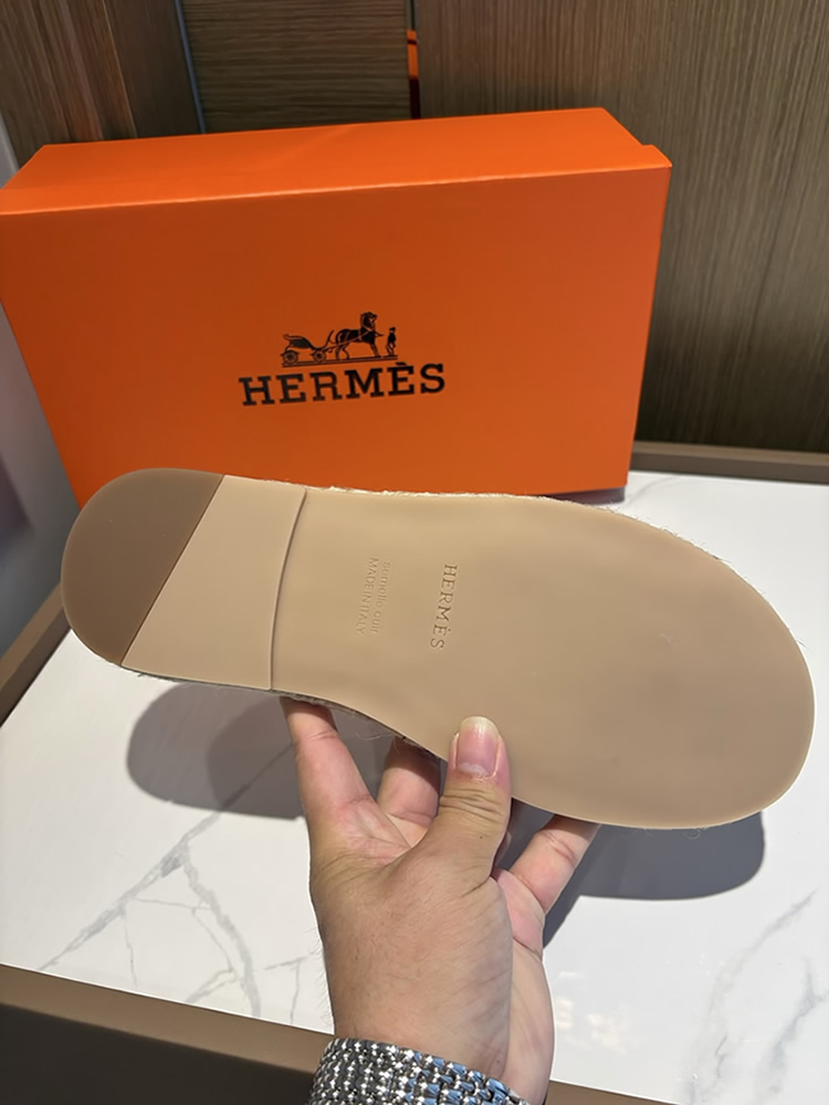 エルメス アンティグア サンダル エスパドリーユ ホワイト shoes012