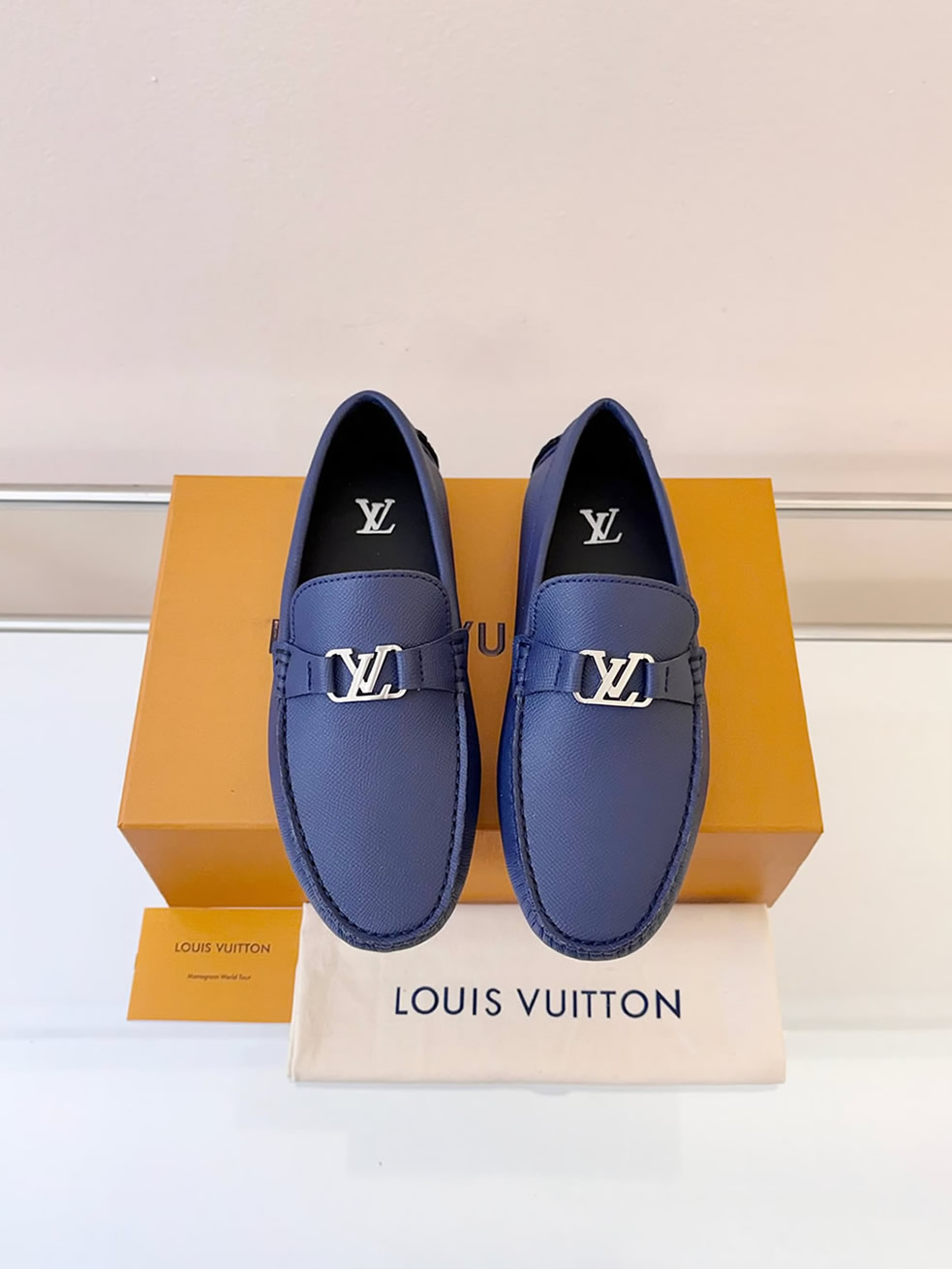 ルイ・ヴィトン アリゾナ ライン ローファー タイガ ブルー shoes019