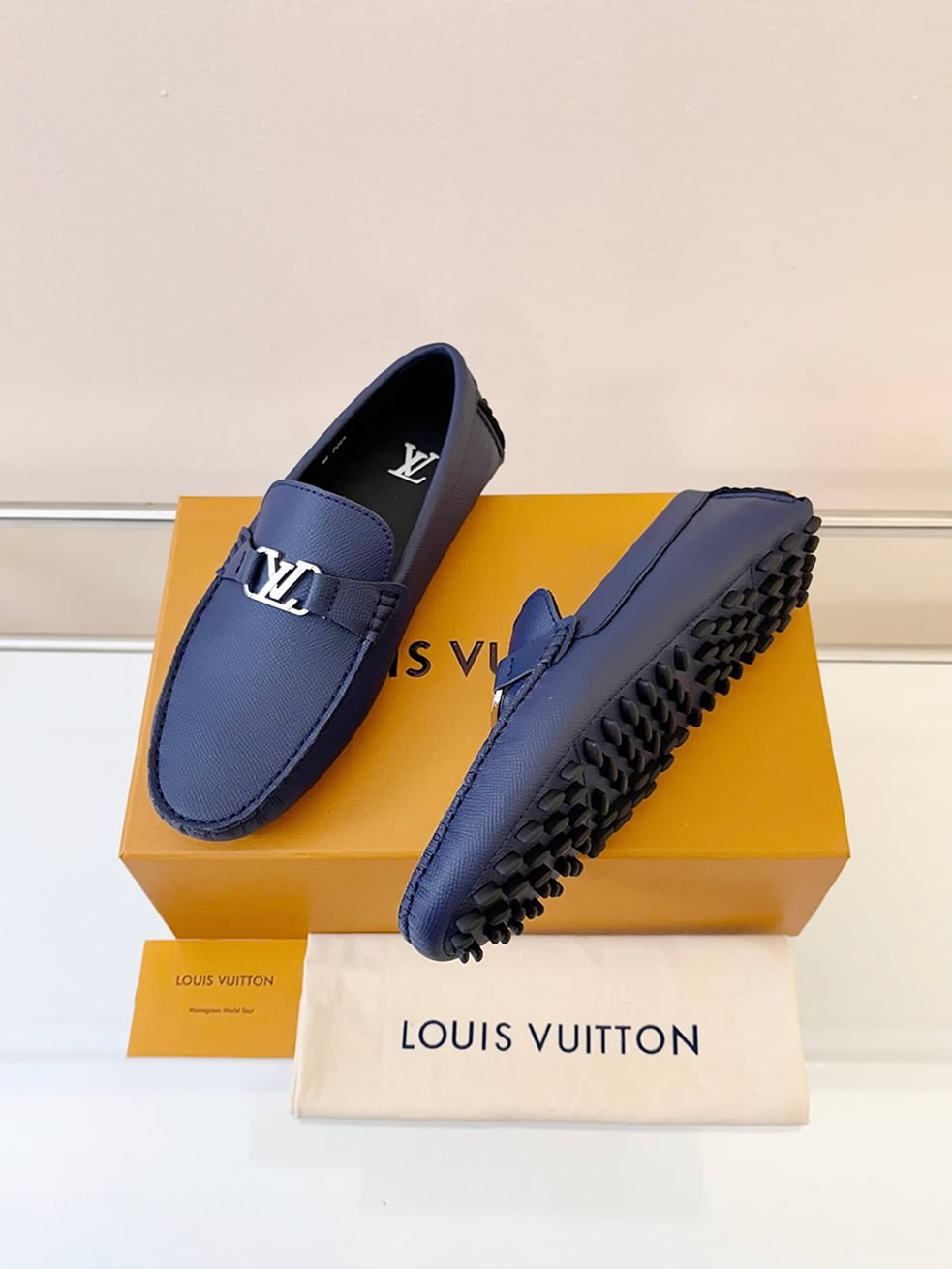ルイ・ヴィトン アリゾナ ライン ローファー タイガ ブルー shoes019