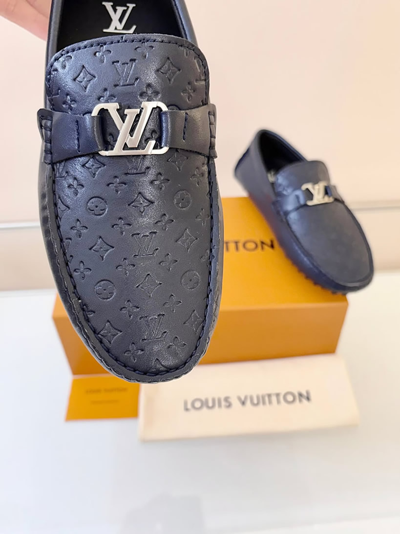 ルイ・ヴィトン アリゾナ ライン ローファー モノグラム・シャドウ ネイビー shoes021