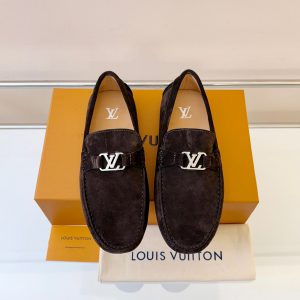 ルイ・ヴィトン アリゾナ ライン ローファー スエード ブラウン shoes024