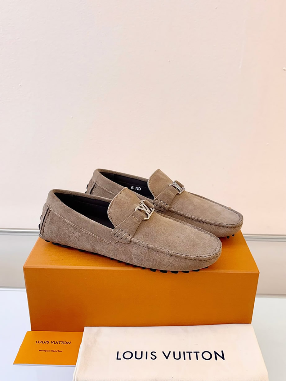 ルイ・ヴィトン アリゾナ ライン ローファー スエード カーキ shoes025