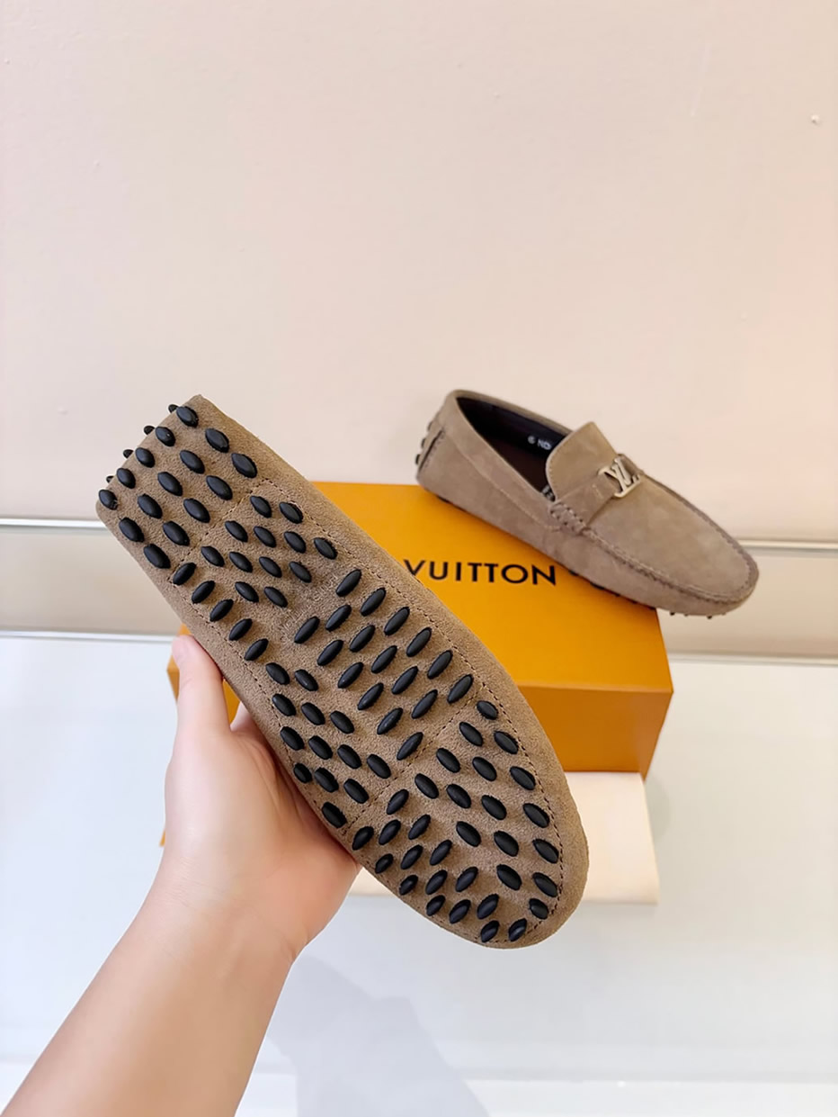 ルイ・ヴィトン アリゾナ ライン ローファー スエード カーキ shoes025