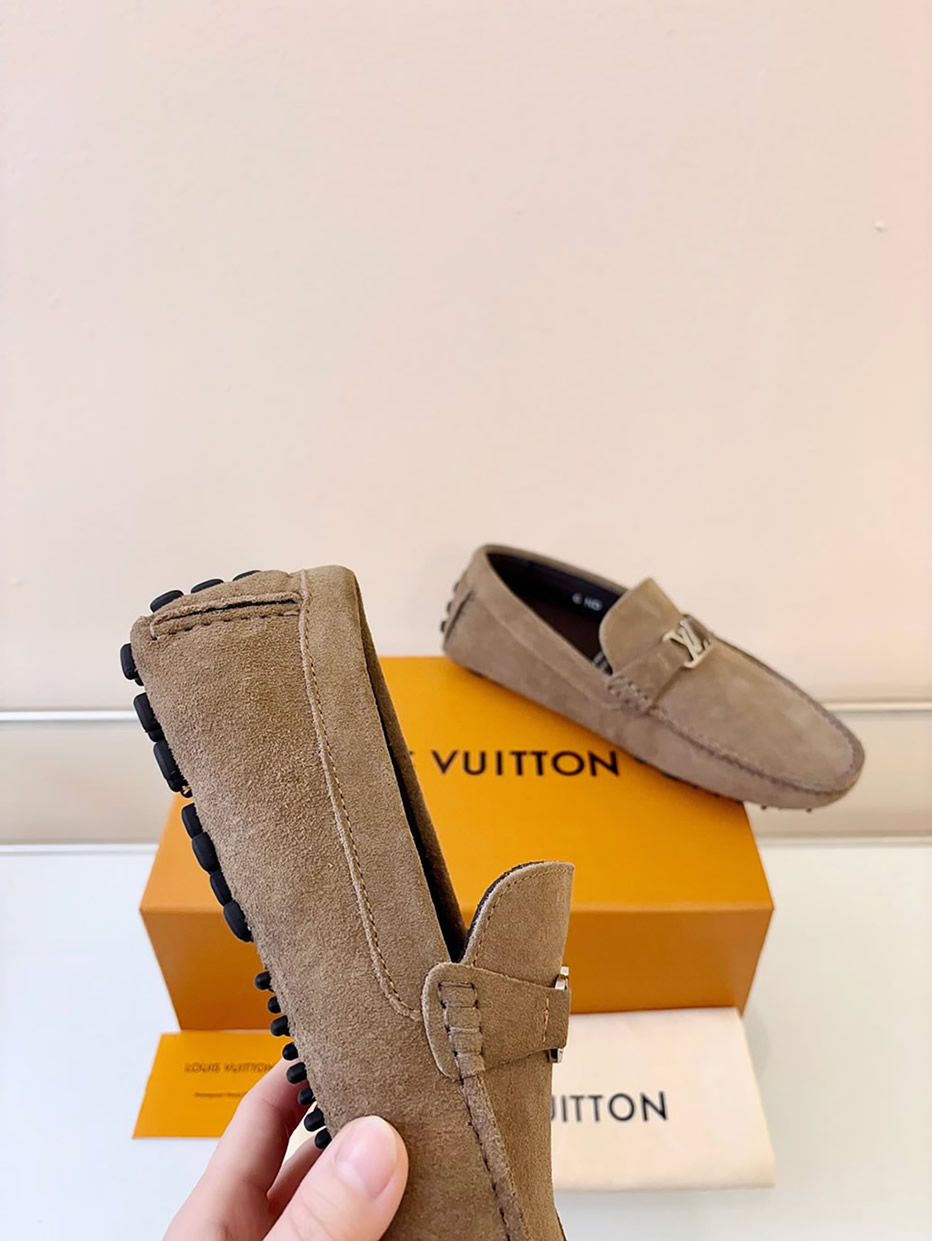 ルイ・ヴィトン アリゾナ ライン ローファー スエード カーキ shoes025