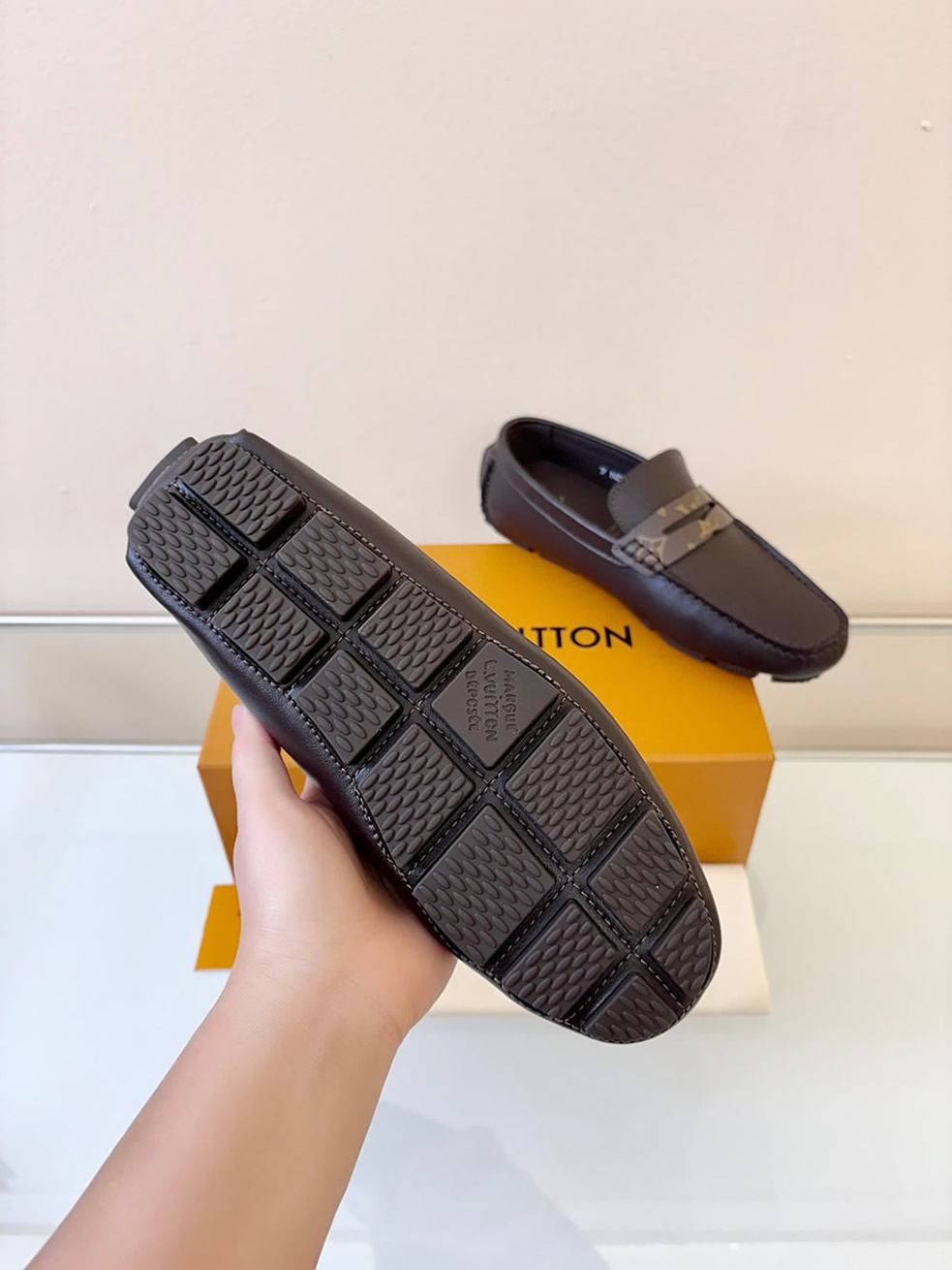 ルイ・ヴィトン アリゾナ ライン ローファー タイガ ブラウン shoes027