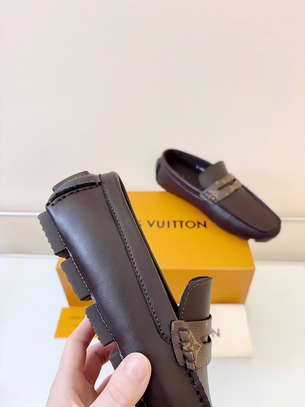 ルイ・ヴィトン アリゾナ ライン ローファー タイガ ブラウン shoes027