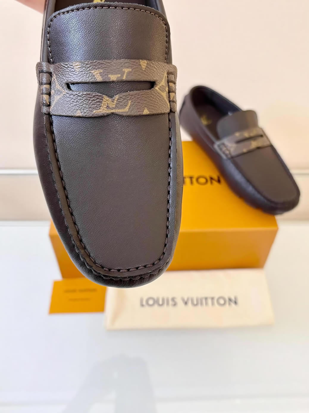 ルイ・ヴィトン アリゾナ ライン ローファー タイガ ブラウン shoes027