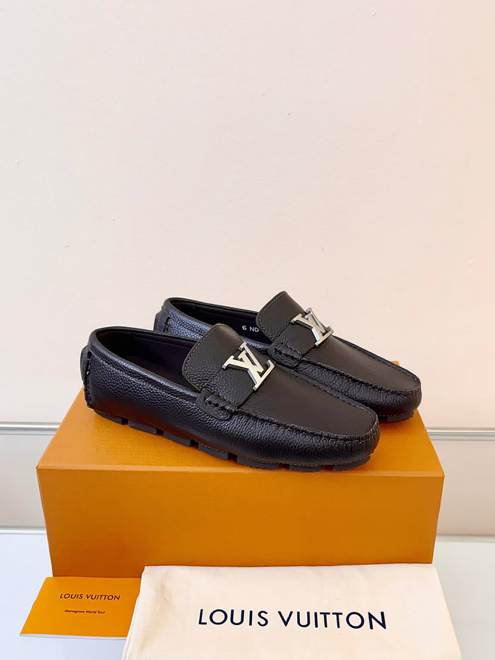 ルイ・ヴィトン アリゾナ ライン ローファー グレインレザー カカオ shoes039