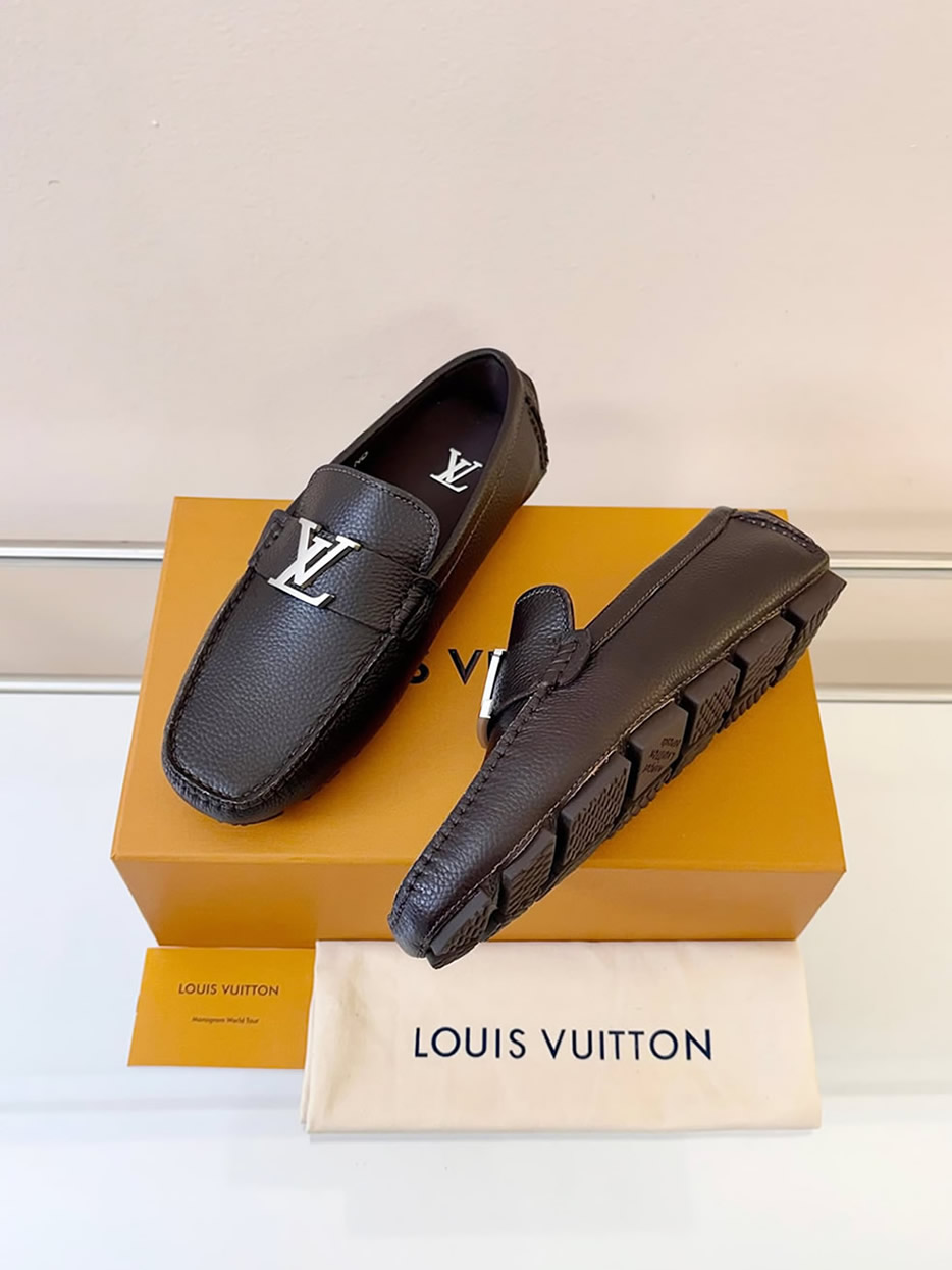 ルイ・ヴィトン アリゾナ ライン ローファー グレインレザー カカオ shoes039
