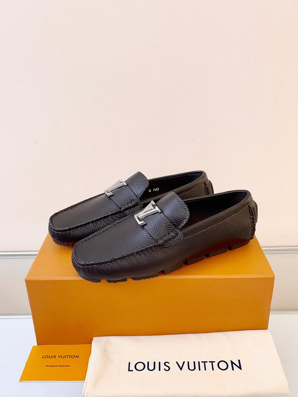 ルイ・ヴィトン アリゾナ ライン ローファー グレインレザー カカオ shoes039