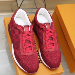 ルイ・ヴィトン ラン 55 ライン スニーカー ダミエ ボルドー shoes048