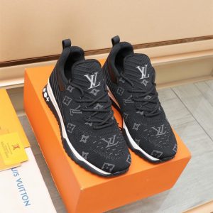 ルイ・ヴィトン run 55 ライン スニーカー モノグラム ブラック shoes063