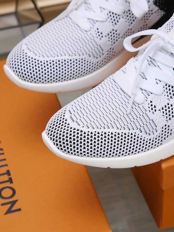 ルイ・ヴィトン ラン 55 ライン スニーカー ダミエ・グラフィット シルバー shoes065