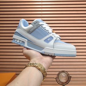 ルイ・ヴィトン lvトレイナー ライン スニーカー ライトブルー shoes075