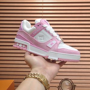 ルイ・ヴィトン lvトレイナー ライン スニーカー ピンク モノグラム shoes073