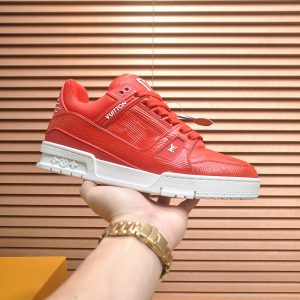 ルイ・ヴィトン lvトレイナー ライン スニーカー エピ レッド shoes079