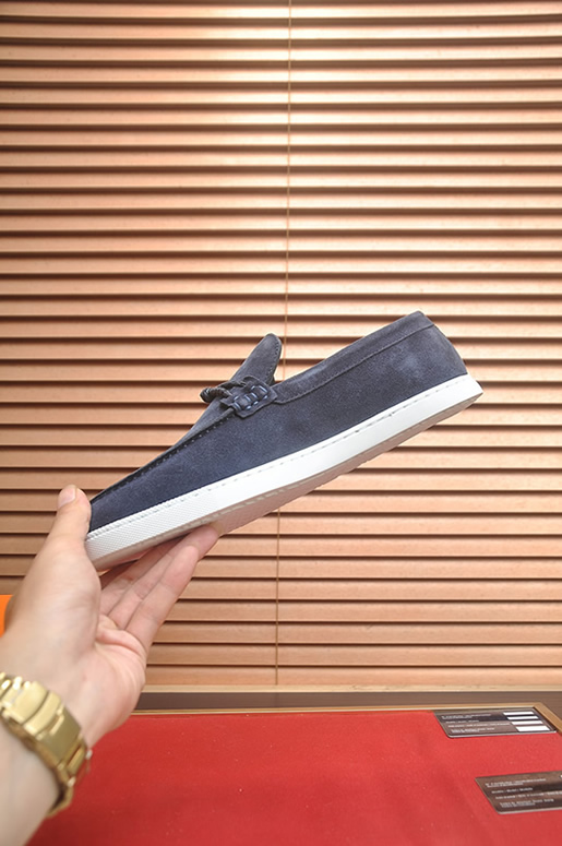 エルメス モカシン 《パリ》 スエード マリン shoes084