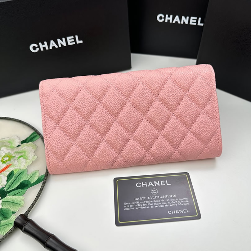 シャネル19 ロング フラップ ウォレット キャビアスキン ピンク ゴールド金具 chg8002 (复制)