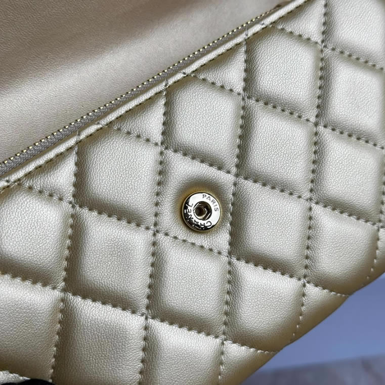 シャネル フラップ ウォレット ラムスキン ゴールド g金具 chg2955