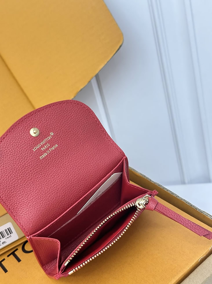 ルイ・ヴィトン ポルトフォイュ・ヴィクトリーヌ レッド g金具 m27669