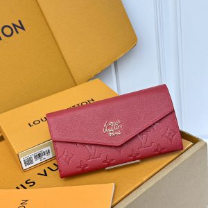 ルイ・ヴィトン ポルトフォイュ・サラ レッド g金具 m27664