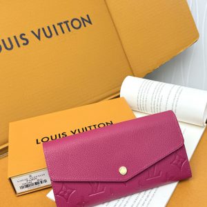 ルイ・ヴィトン ポルトフォイユ・サラ モノグラム・アンプラント フューシャ m61182