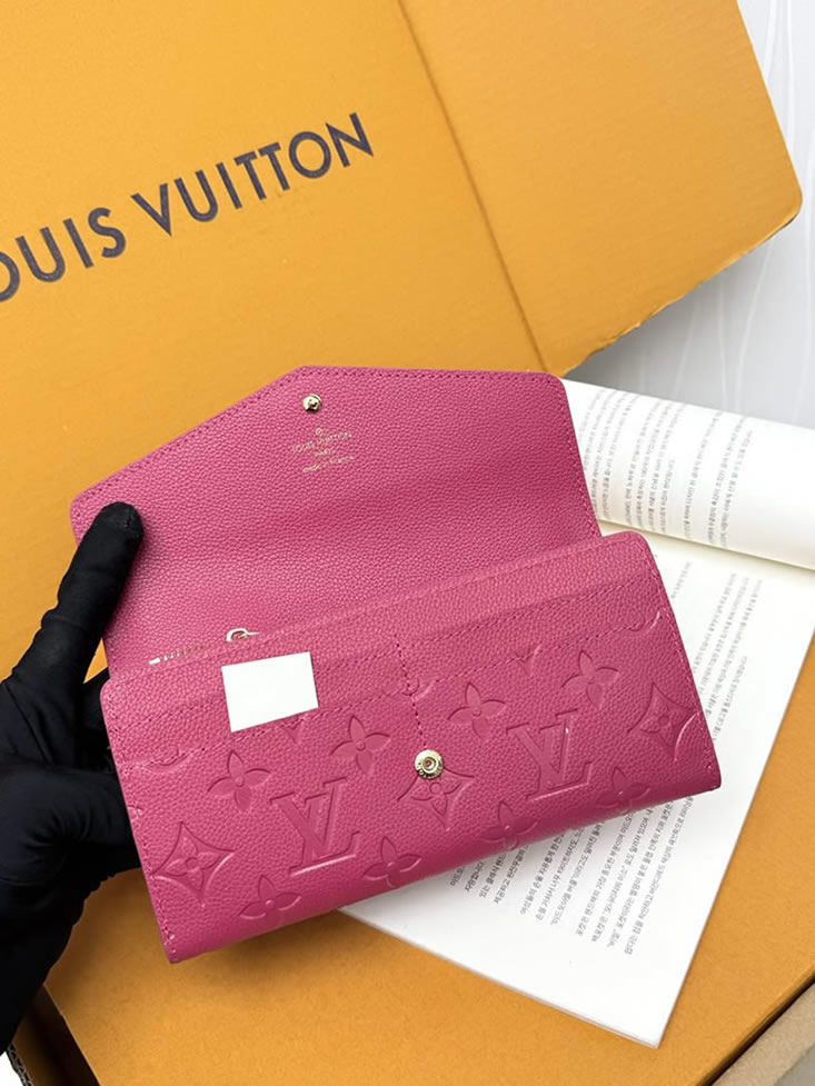 ルイ・ヴィトン ポルトフォイユ・サラ モノグラム・アンプラント フューシャ m61182