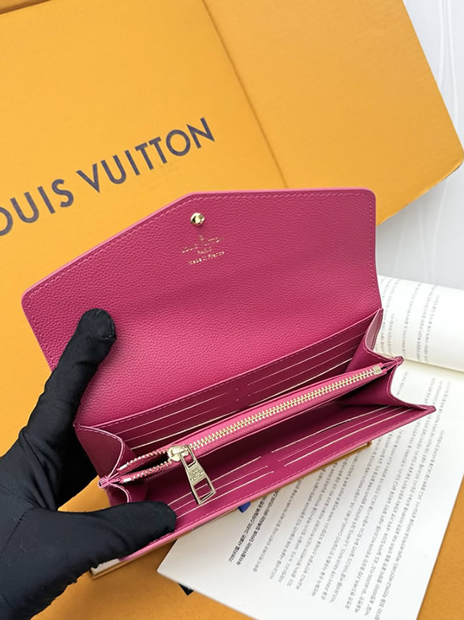 ルイ・ヴィトン ポルトフォイユ・サラ モノグラム・アンプラント フューシャ m61182