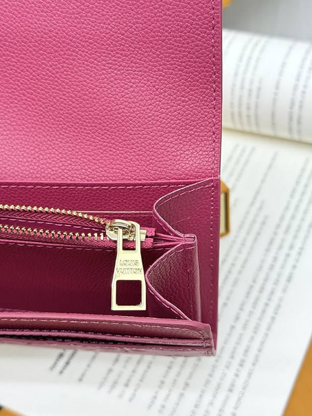 ルイ・ヴィトン ポルトフォイユ・サラ モノグラム・アンプラント フューシャ m61182