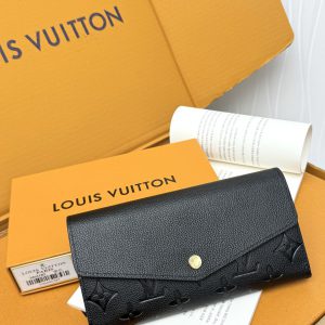 ルイヴィトン モノグラム アンプラント ポルトフォイユ・サラ ノワール 長財布 m61182