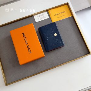 ルイ・ヴィトン アンヴェロップ・カルト ドゥ ヴィジット モノグラム・アンプラント カードケース 名刺入れ マリーヌルージュ M58456