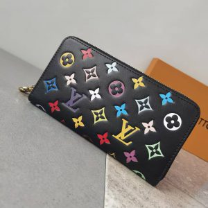 ルイ・ヴィトン ジッピー・ウォレット モノグラム・マルチカラー ノワール ラウンドファスナー 長財布 M14096