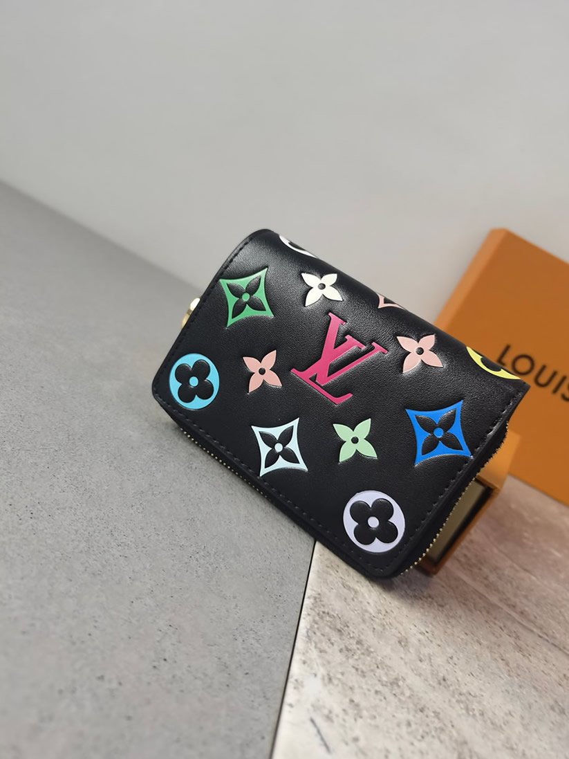 ルイ・ヴィトン ジッピー・コイン パース モノグラム・マルチカラー ノワール 小銭入れ 財布 M13829 - 画像 (2)