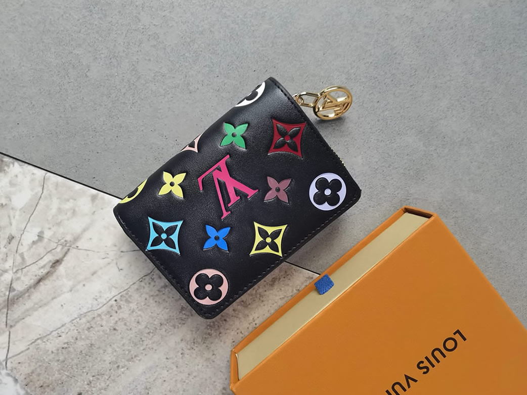 ルイ・ヴィトン ジッピー・コイン パース モノグラム・マルチカラー ノワール 小銭入れ 財布 M13829 - 画像 (3)