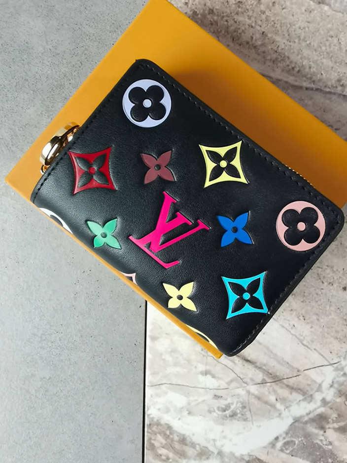 ルイ・ヴィトン ジッピー・コイン パース モノグラム・マルチカラー ノワール 小銭入れ 財布 M13829 - 画像 (4)