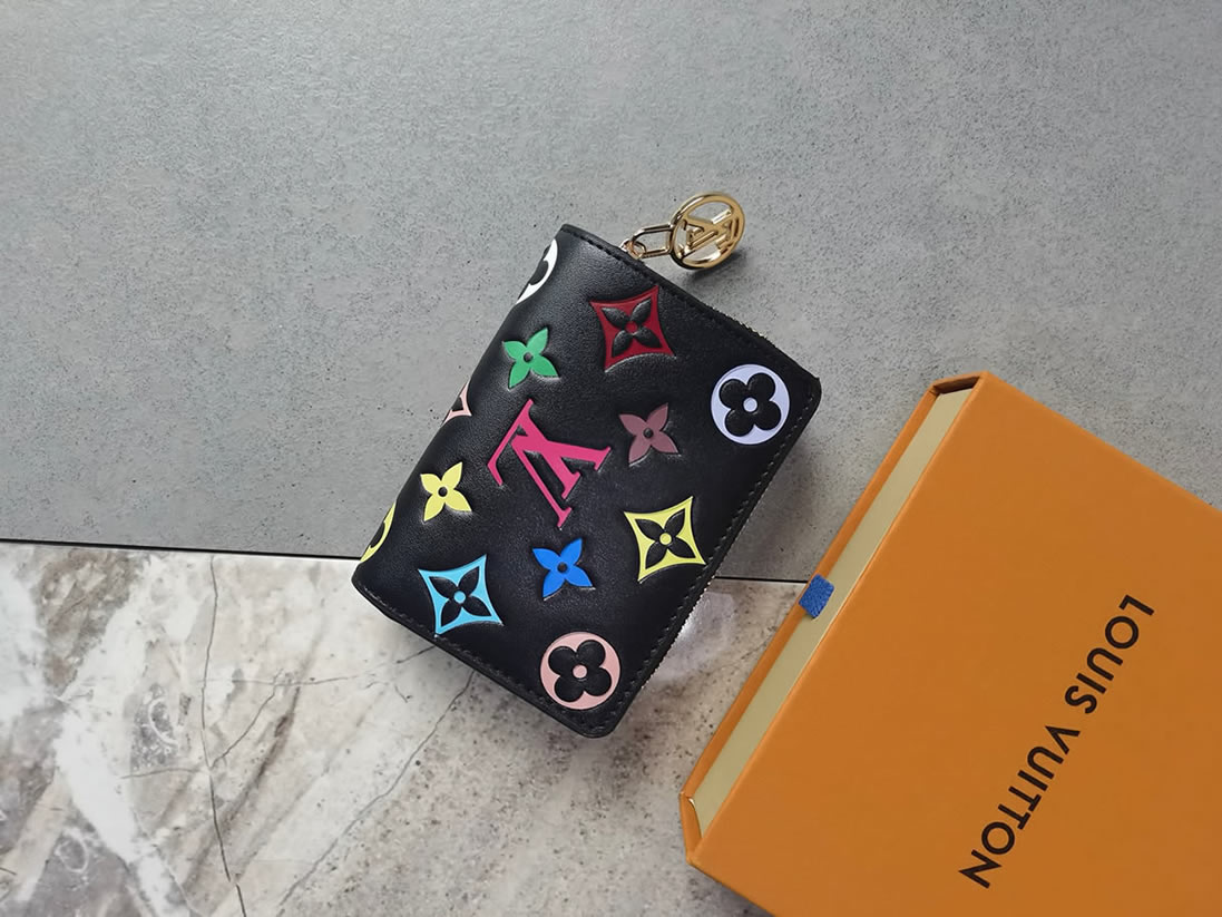 ルイ・ヴィトン ジッピー・コイン パース モノグラム・マルチカラー ノワール 小銭入れ 財布 M13829 - 画像 (5)