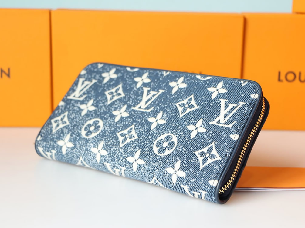ルイ・ヴィトン ジッピー・ウォレット モノグラム・デニム ブルー 長財布 M81184 - 画像 (7)