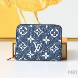ルイ・ヴィトン ジッピー・コイン パース モノグラム・デニム ブルー 小銭入れ 財布 M81185