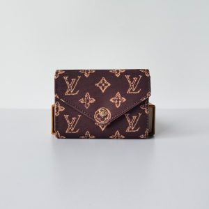 ルイ・ヴィトン ポルトフォイユ・ヴィクトリーヌ モノグラム・デニム ボルドー 財布 M27682