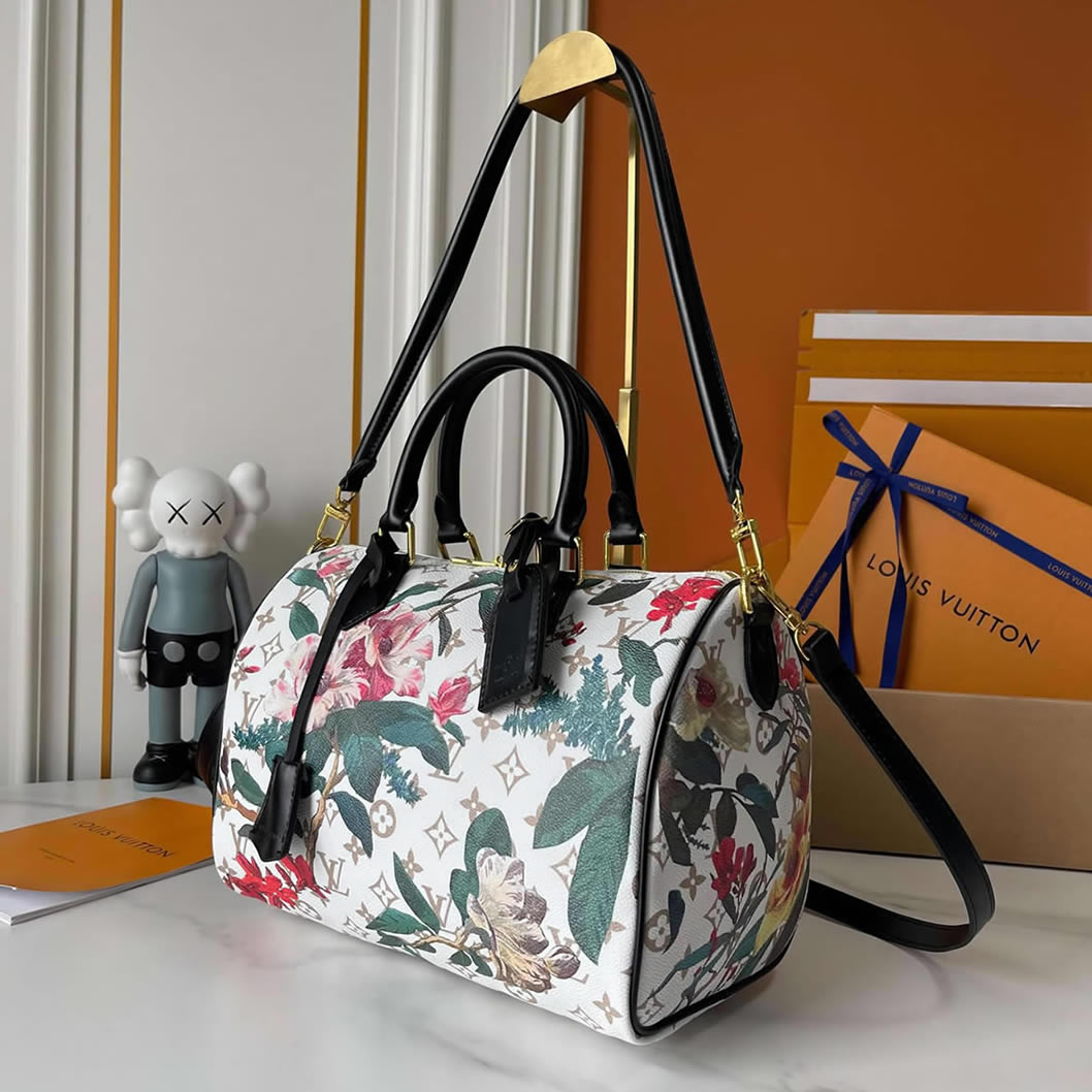 ルイ・ヴィトン モノグラム・ブロッサム スピーディ・バンドリエール バッグ ホワイト M18076 - 画像 (3)