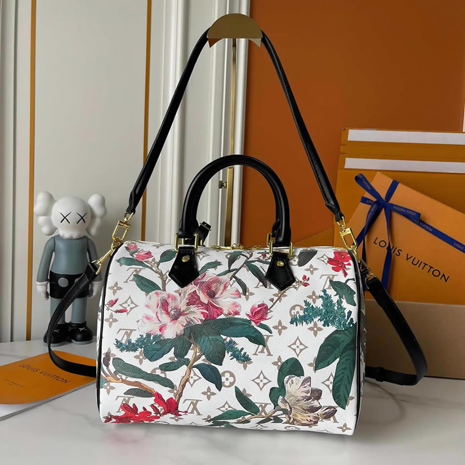 ルイ・ヴィトン モノグラム・ブロッサム スピーディ・バンドリエール バッグ ホワイト M18076 - 画像 (6)