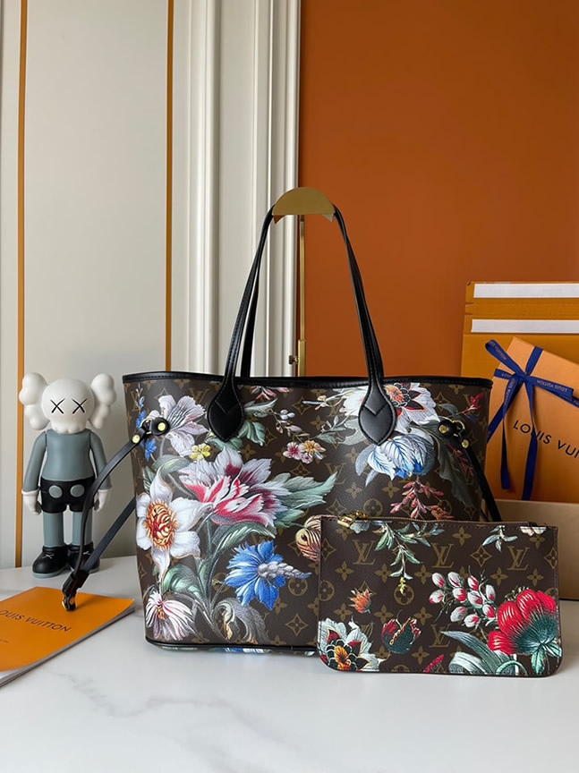 ルイ・ヴィトン モノグラム・ブロッサム ネヴァーフル MM & ポーチ バッグ M28918