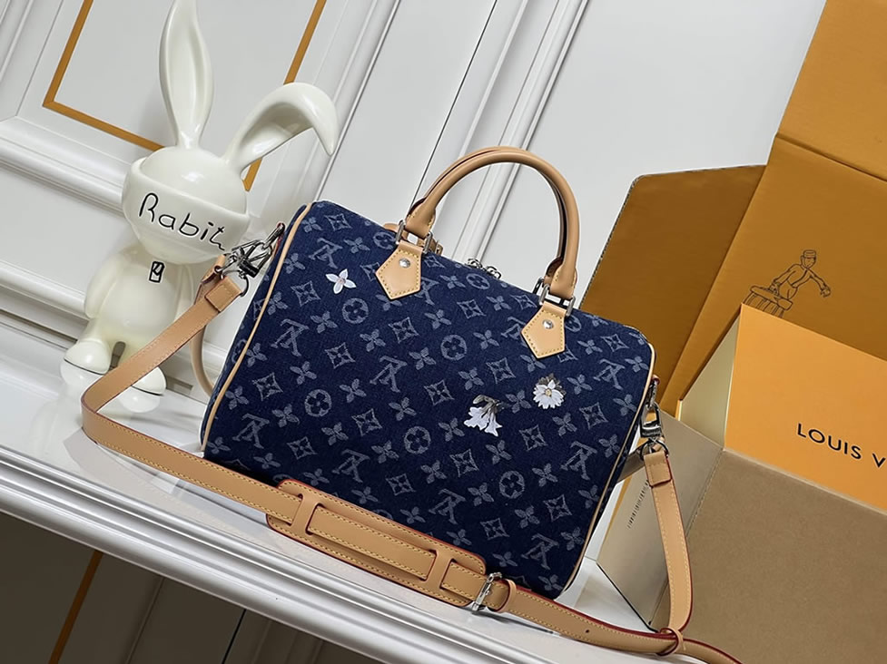 ルイ・ヴィトン モノグラム・デニム スピーディ・バンドリエール バッグ デイジー M27566 - 画像 (6)