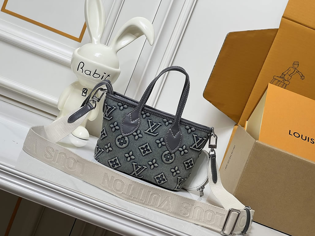 ルイ・ヴィトン モノグラム・デニム オンザゴー バッグ M46705 - 画像 (4)