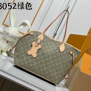 ルイ・ヴィトン モノグラム ネヴァーフル MM カーキ M28052