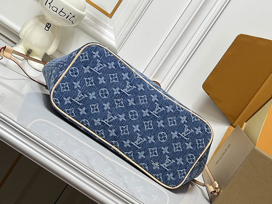 ルイ・ヴィトン モノグラム ネヴァーフル MM ブルー M28052 - 画像 (5)