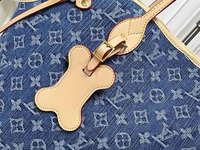 ルイ・ヴィトン モノグラム ネヴァーフル MM ブルー M28052 - 画像 (6)